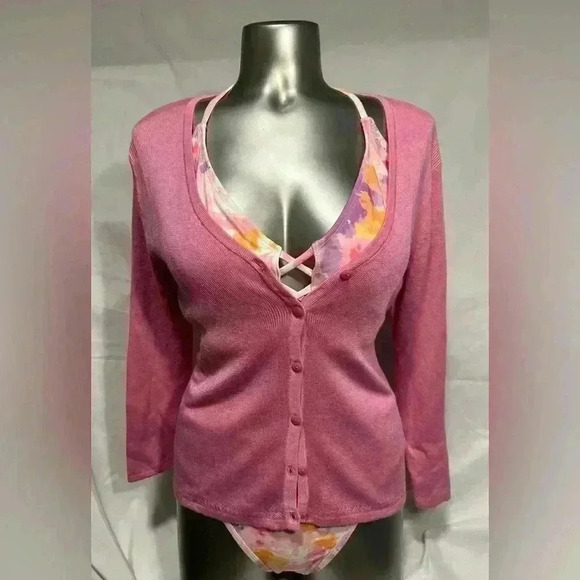 ✅Women’s  Pink Cardigan - Picture 1 of 10